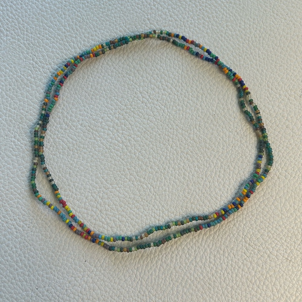 Y2K Rainbow Multicolor Seed Bead Necklace